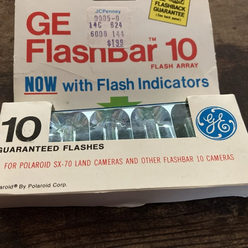 GE General Electric FlashBar 10 for Polaroid SX-70 Land Cameras – Vintage Flash